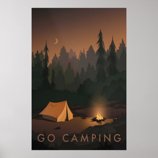 Reiseplakat "Go Camping" Poster (Vorne)
