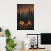 Reiseplakat "Go Camping" Poster (Heimbüro)