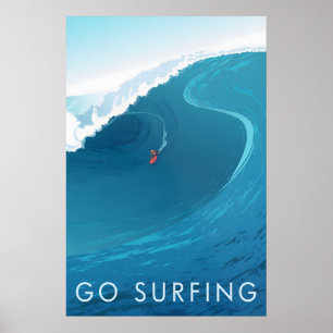 Reiseplakat Go Surfing Poster