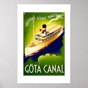 Reiseplakat Göta-Kanal Vintage Poster