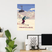 Reiseplakat Grimentz-Zinal Skigebiet Poster (Heimbüro)