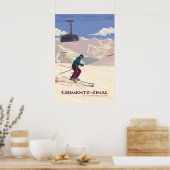 Reiseplakat Grimentz-Zinal Skigebiet Poster (Küche)