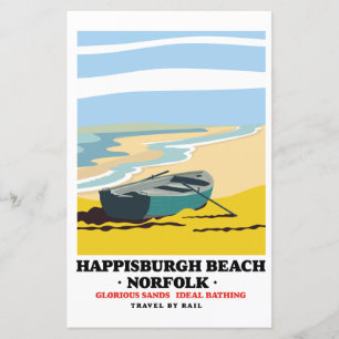 Reiseplakat Happisburgh Beach Norfolk