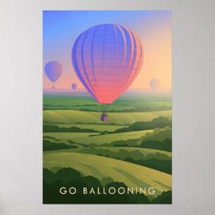 Reiseplakat Heißluftballonfahren Poster
