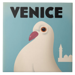 Reiseplakat im Stil von Venedig Vintage Fliese