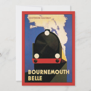 Reiseplakat im Vintage-Stil, Bournemouth Belle Zug