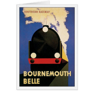 Reiseplakat im Vintage-Stil, Bournemouth Belle Zug