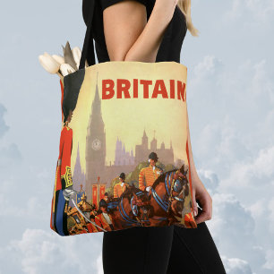 Reiseplakat im Vintage-Stil, britische königliche  Tasche