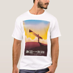 Reiseplakat im Vintage-Stil: Engel des Nordens. T-Shirt