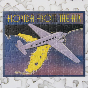 Reiseplakat im Vintage-Stil, Florida aus der Luft  Puzzle