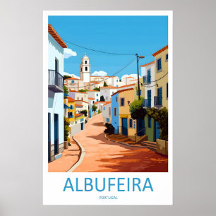 Reiseplakat im Vintage-Stil für Albufeira Skigebie Poster