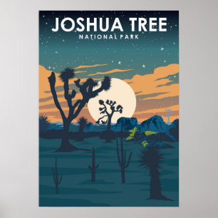 Reiseplakat im Vintage-Stil für den Joshua-Tree-Na Poster