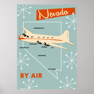Reiseplakat im Vintage-Stil für Nevada Poster