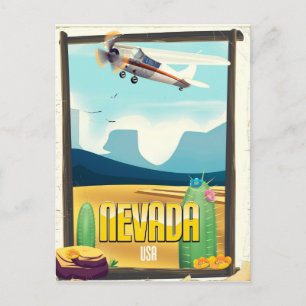Reiseplakat im Vintage-Stil für Nevada, USA. Postkarte