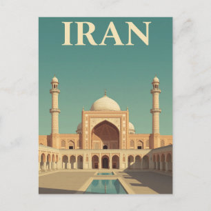 Reiseplakat im Vintage-Stil Iran Moschee-Kunst Postkarte