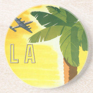 Reiseplakat im Vintage-Stil, Los Angeles, Kaliforn Untersetzer