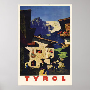 Reiseplakat im Vintage-Stil Tirol, Österreich Poster