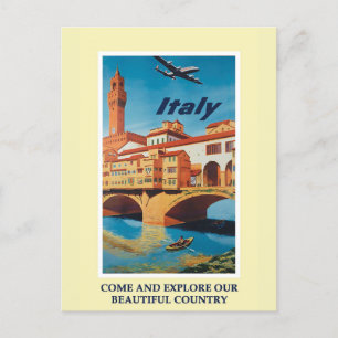 Reiseplakat Italien Vintage Postkarte