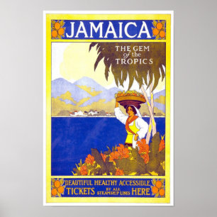 Reiseplakat Jamaika im Vintage-Stil Poster