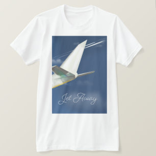Reiseplakat Jet Away. T-Shirt