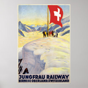 Reiseplakat Jungfraubahn. Berner Oberland Poster