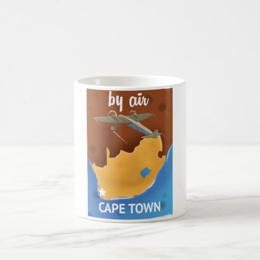 Reiseplakat Kapstadt Südafrika Kaffeetasse (Mittel)
