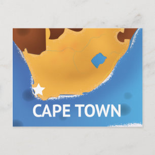 Reiseplakat Kapstadt Südafrika Postkarte