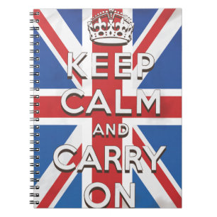 Reiseplakat 'Keep Calm and Carry On' Notizblock