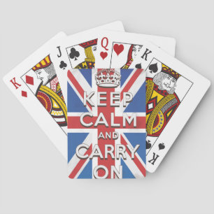 Reiseplakat 'Keep Calm and Carry On' Spielkarten