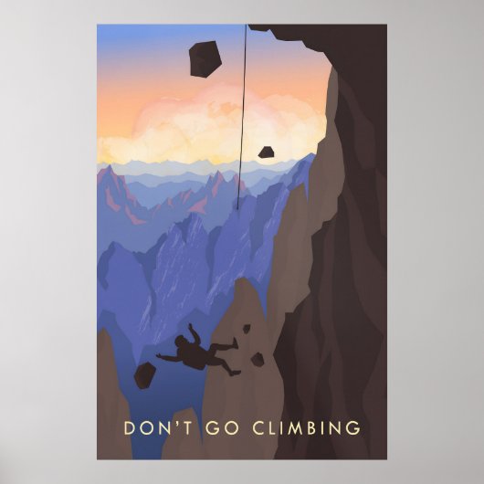 Reiseplakat "Klettere nicht" Poster (Vorne)