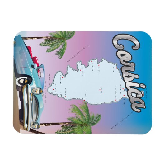 Reiseplakat Korsika Magnet (Horizontal)
