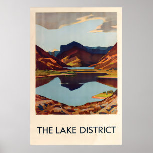 Reiseplakat Lake District Vintage Cumbria Poster