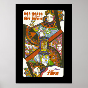 Reiseplakat Las Vegas im Vintage-Stil Poster