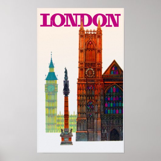 Reiseplakat London Vintage Poster (Vorne)