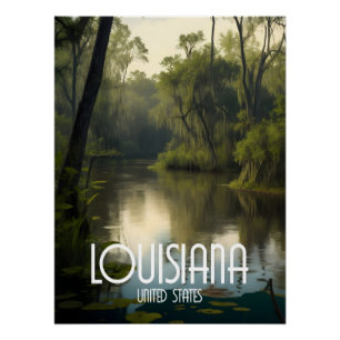 Reiseplakat Louisiana USA Poster