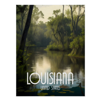 Reiseplakat Louisiana USA Poster
