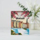 Reiseplakat Malmö Schweden Postkarte (Stehend Vorderseite)