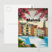 Reiseplakat Malmö Schweden Postkarte (Vorne/Hinten)