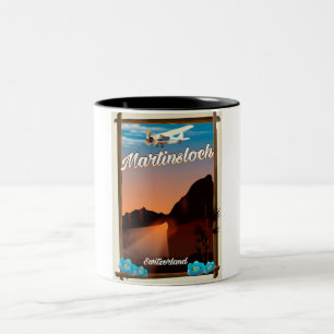 Reiseplakat Martinsloch Schweiz Zweifarbige Tasse