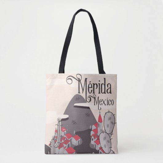 Reiseplakat Mérida Mexiko Tasche (Vorderseite)