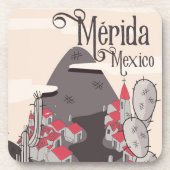 Reiseplakat Mérida Mexiko Untersetzer (Vorderseite)
