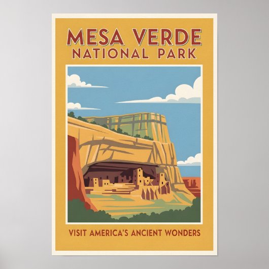 Reiseplakat Mesa Verde Nationalpark  Poster (Vorne)