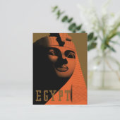 Reiseplakat mit Sphinx, Ägypten, Afrika Postkarte (Stehend Vorderseite)