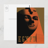 Reiseplakat mit Sphinx, Ägypten, Afrika Postkarte (Vorne/Hinten)