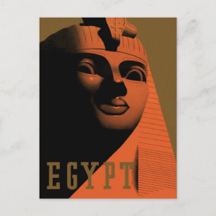 Reiseplakat mit Sphinx, Ägypten, Afrika Postkarte