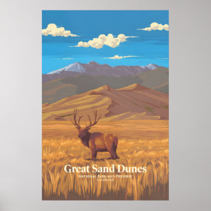 Reiseplakat Nationalpark Great Sand Dunes Poster