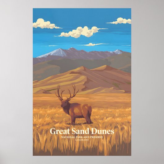 Reiseplakat Nationalpark Great Sand Dunes Poster (Vorne)