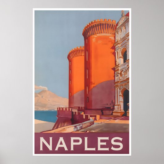 Reiseplakat Neapel Italien Italienischer Kunstdruc Poster (Vorne)