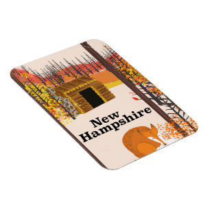 Reiseplakat New Hampshire Vintage USA Magnet
