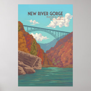 Reiseplakat New River Gorge Nationalpark Poster